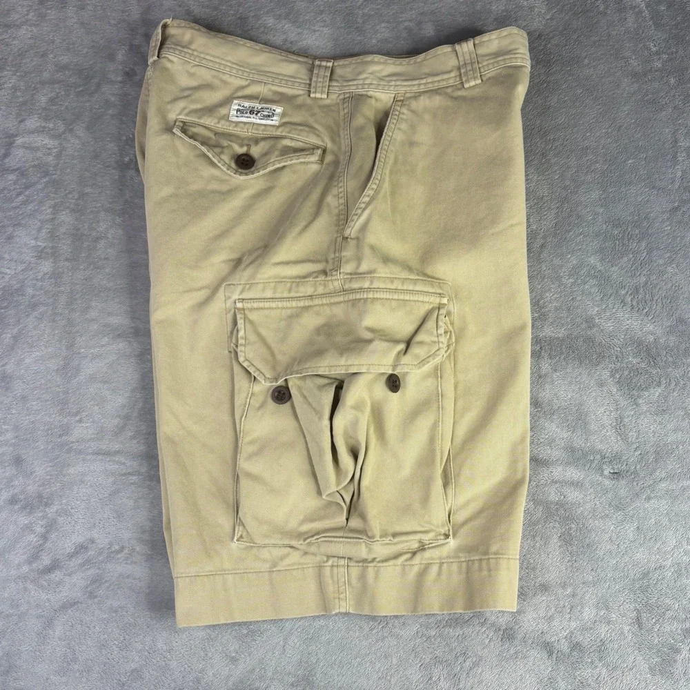 Polo Ralph Lauren Cargo Shorts Men 30 Khaki Tan Cotton Chino 67 Military Utility